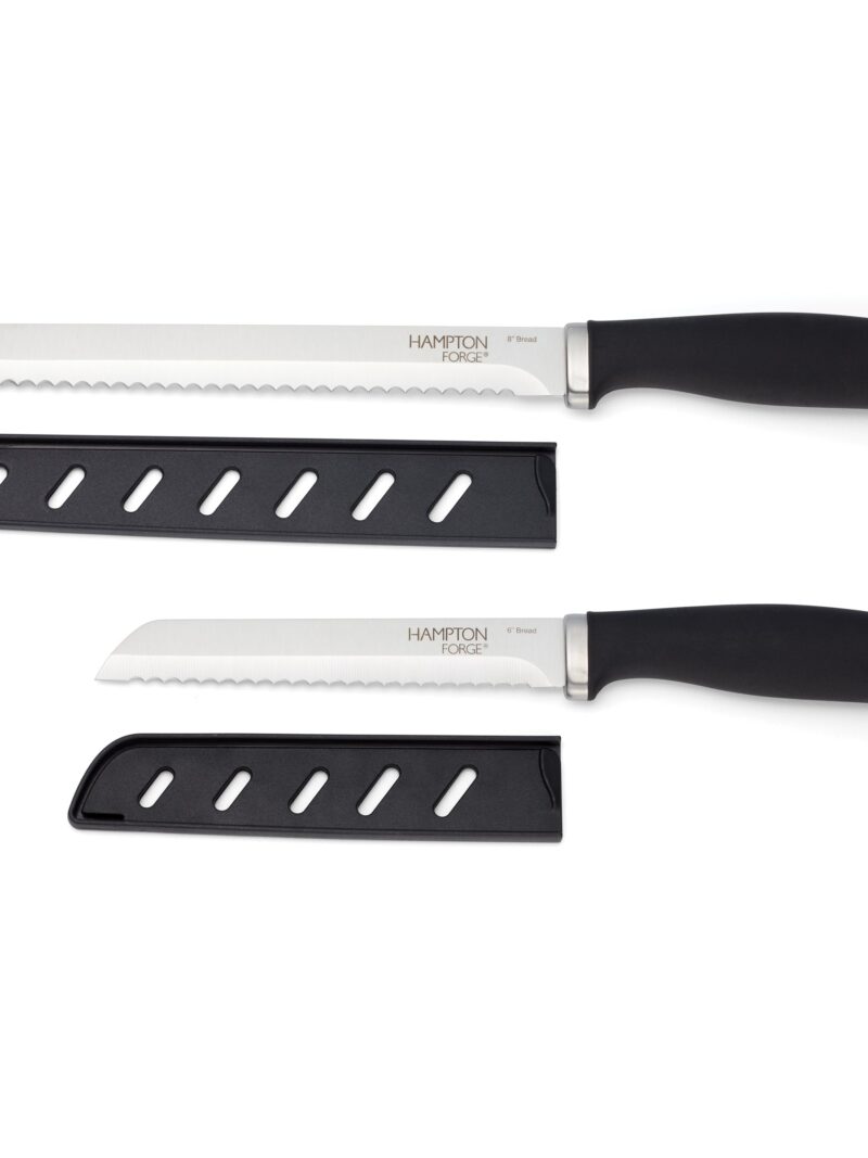 Epicure Bread Knives with Blade Guards, Set of 2